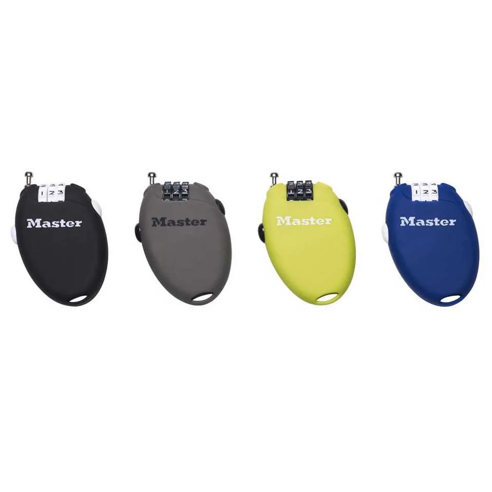 Masterlock Retractable 3 Digit Lock 4 Units Kabelschloss, Multicolor, 0.2 x 70cm Masterlock Retractable 3 Digit Lock 4 Units Kabelschloss, Multicolor, 0.2 x 70cm