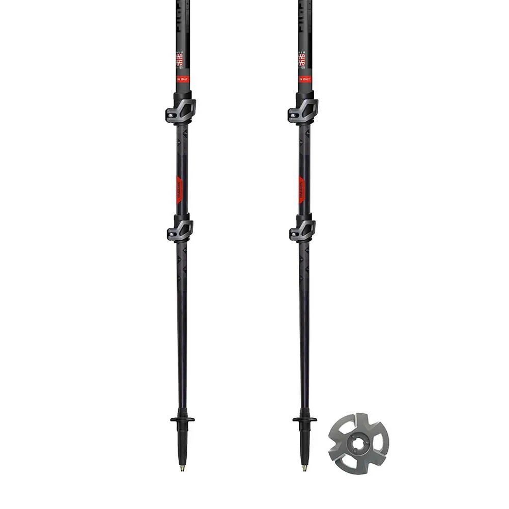 Masters Eiger Calu Stöcke, Black / red, 66-135cm Masters Eiger Calu Stöcke, Black / red, 66-135cm