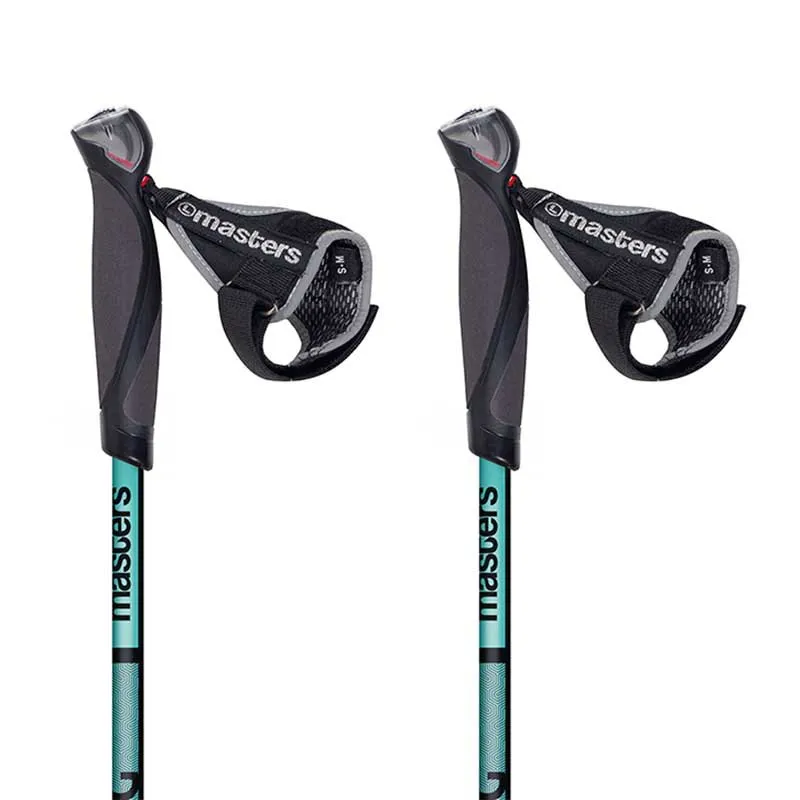 Masters Nordic Walking Stöcke, Black / turquoise, 77-135cm Masters Nordic Walking Stöcke, Black / turquoise, 77-135cm