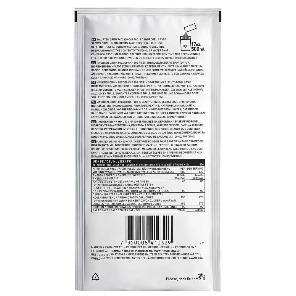 Maurten Drink Mix 320 Caf 100 83g Kiste Neutraler Geschmack 14 Einheiten, One size Maurten Drink Mix 320 Caf 100 83g Kiste Neutraler Geschmack 14 Einheiten, One size