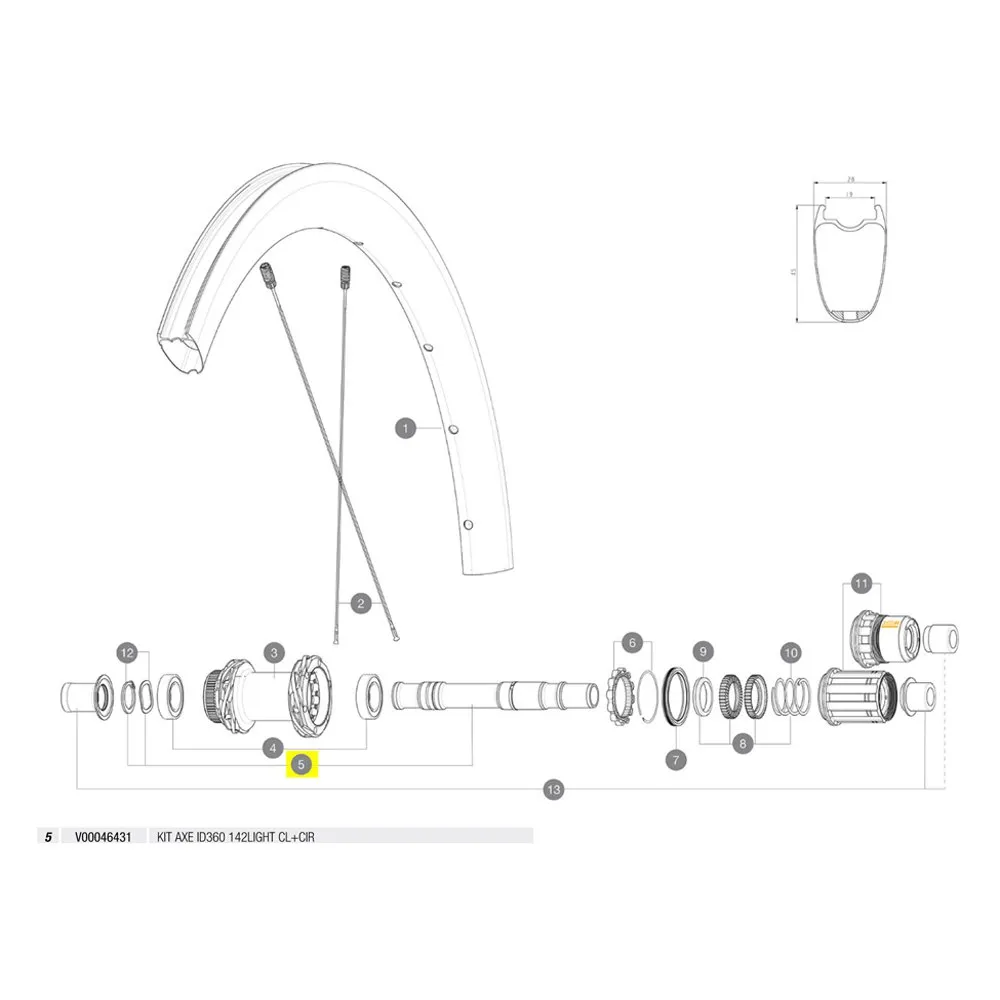 Mavic 142dcl Circlip Nabenachse, Silver, One Size Mavic 142dcl Circlip Nabenachse, Silver, One Size