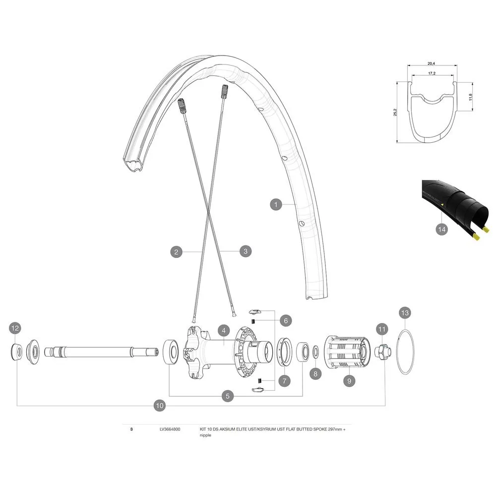 Mavic Aksium Elite Ust/ksyrium Ust Hintere Rechte Speichen 10 Einheiten, Black, 297mm Mavic Aksium Elite Ust/ksyrium Ust Hintere Rechte Speichen 10 Einheiten, Black, 297mm