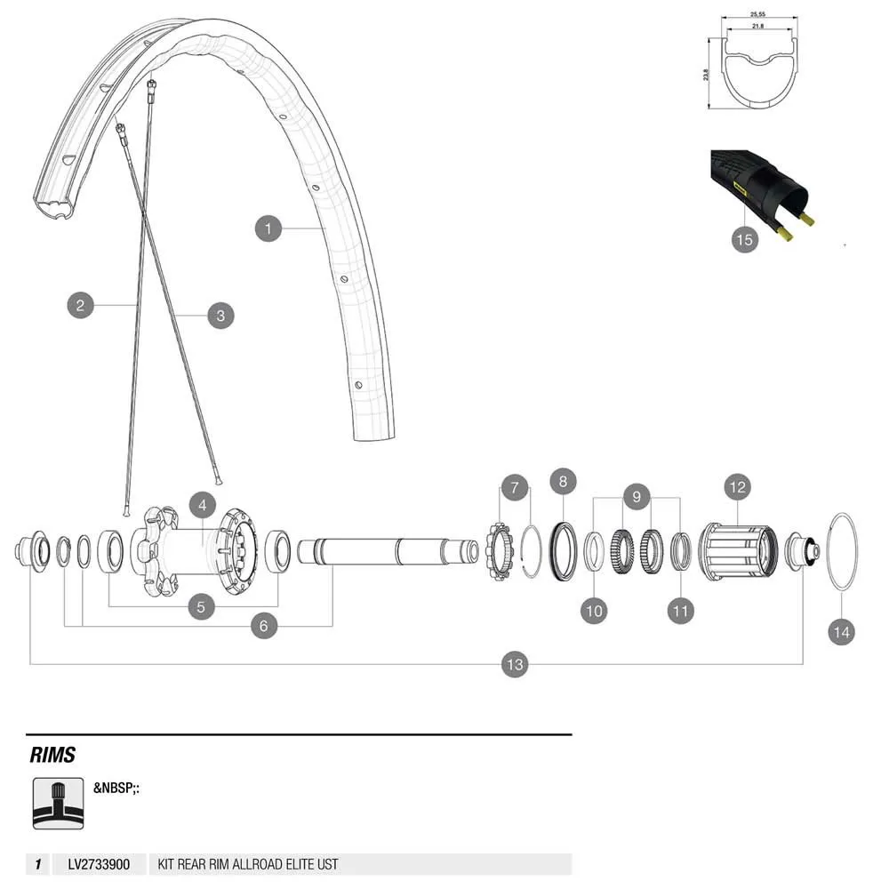 Mavic Allroad Elite Ust Hinterradfelge, Black, 700 - 28" 20H Mavic Allroad Elite Ust Hinterradfelge, Black, 700 - 28" 20H