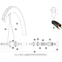 Mavic Comete Pro Carbon Disc Hintere Rechte Speichen 12 Einheiten Mavic Comete Pro Carbon Disc Hintere Rechte Speichen 12 Einheiten