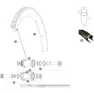 Mavic Comete Pro Carbon Disc Linke Speichen 12 Einheiten, Black, 294mm
