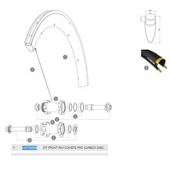 Mavic Comete Pro Carbon Disc Vorderradfelge, Black, 700 - 28" 24H Mavic Comete Pro Carbon Disc Vorderradfelge, Black, 700 - 28" 24H