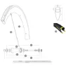 Mavic Comete Pro Carbon Hintere Linke Speichen 12 Einheiten, Black, 301mm