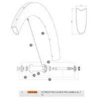 Mavic Comete Pro Carbon Sl Tubular 19 Front Felge Mavic Comete Pro Carbon Sl Tubular 19 Front Felge