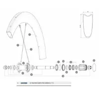 Mavic Comete Pro Carbon Sl Tubular 19 Rear Felge Mavic Comete Pro Carbon Sl Tubular 19 Rear Felge