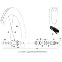 Mavic Comete Pro Carbon Sl Ust Hintere Linke Speichen 12 Einheiten