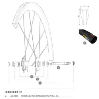 Mavic Cosmic Carbone Ultimate 2014 Vorderradachse Mavic Cosmic Carbone Ultimate 2014 Vorderradachse