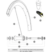 Mavic Cosmic Pro Carbon 2017-19 Vorderspeichen 14 Einheiten Mavic Cosmic Pro Carbon 2017-19 Vorderspeichen 14 Einheiten