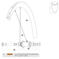 Mavic Cosmic Pro Carbon Sl T Disc Vorderspeichen 12 Einheiten Mavic Cosmic Pro Carbon Sl T Disc Vorderspeichen 12 Einheiten