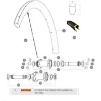 Mavic Cosmic Pro Carbon Sl Ust Disc Front Felge Mavic Cosmic Pro Carbon Sl Ust Disc Front Felge