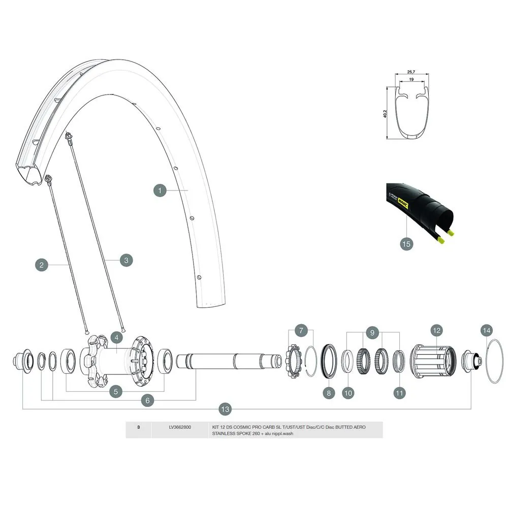 Mavic Cosmic Pro Carbon Sl Ust Hintere Rechte Speichen 12 Einheiten, Black, 260mm Mavic Cosmic Pro Carbon Sl Ust Hintere Rechte Speichen 12 Einheiten, Black, 260mm