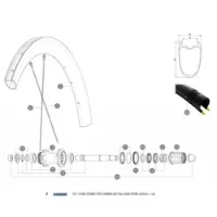 Mavic Cosmic Pro Carbon Ust Disc 650b Hintere Linke Speichen 12 Einheiten Mavic Cosmic Pro Carbon Ust Disc 650b Hintere Linke Speichen 12 Einheiten