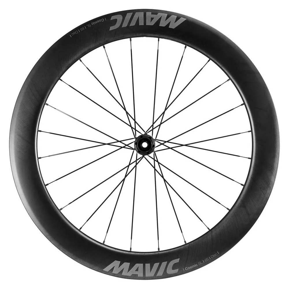 Mavic Cosmic Sl 65 Cl Disc Tubeless Rennrad-vorderrad, Black, 12 x 100mm