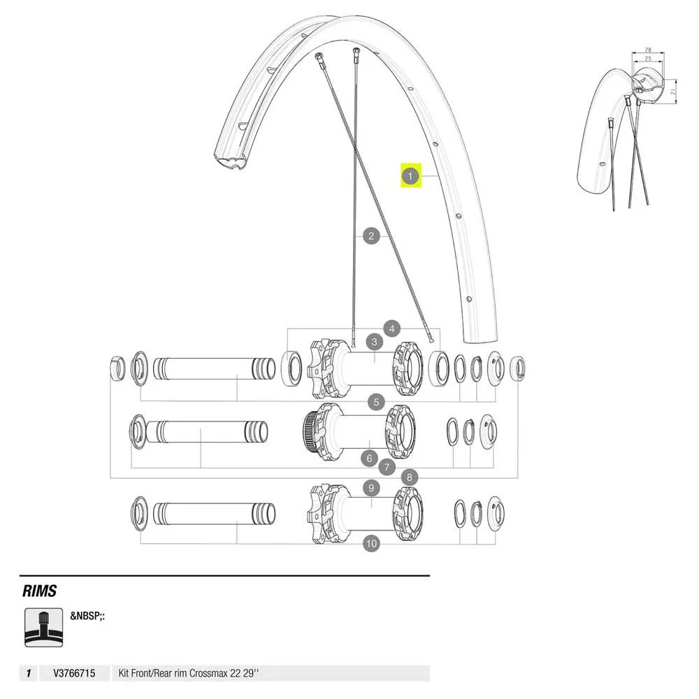 Mavic Crossmax 22 29´´ Speichen, Black, 29" Mavic Crossmax 22 29´´ Speichen, Black, 29"