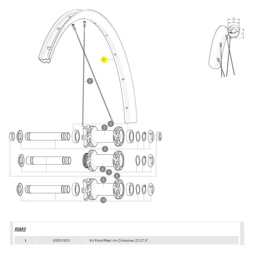 Mavic Crossmax 23 Felge, Black, 27.5"-650B Mavic Crossmax 23 Felge, Black, 27.5"-650B