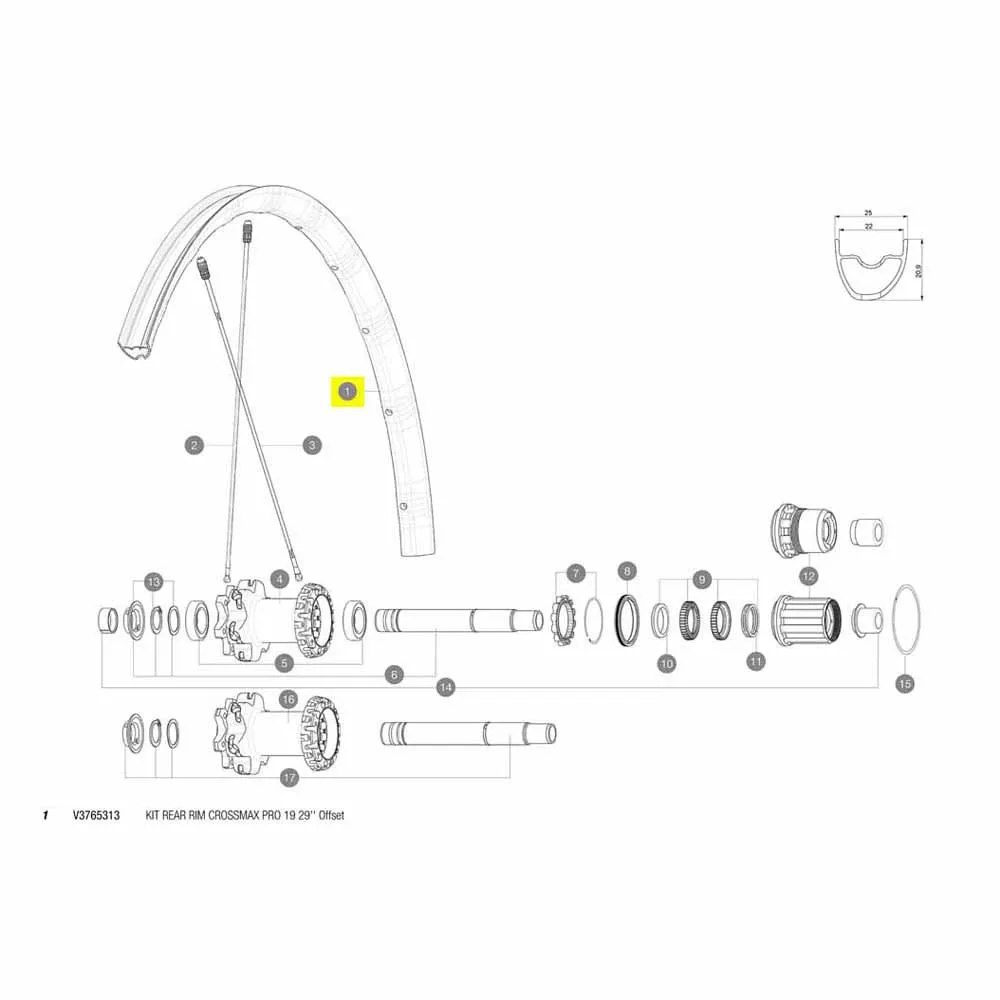Mavic Crossmax Pro 19 29´´ Hintere Speichen, Black, 29" Mavic Crossmax Pro 19 29´´ Hintere Speichen, Black, 29"