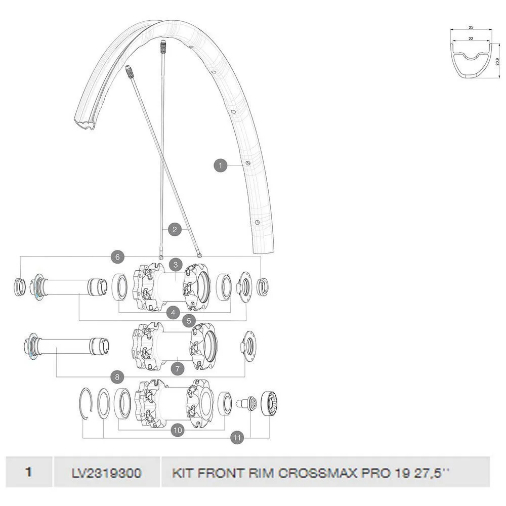 Mavic Crossmax Pro 19 Vorderradfelge Mavic Crossmax Pro 19 Vorderradfelge