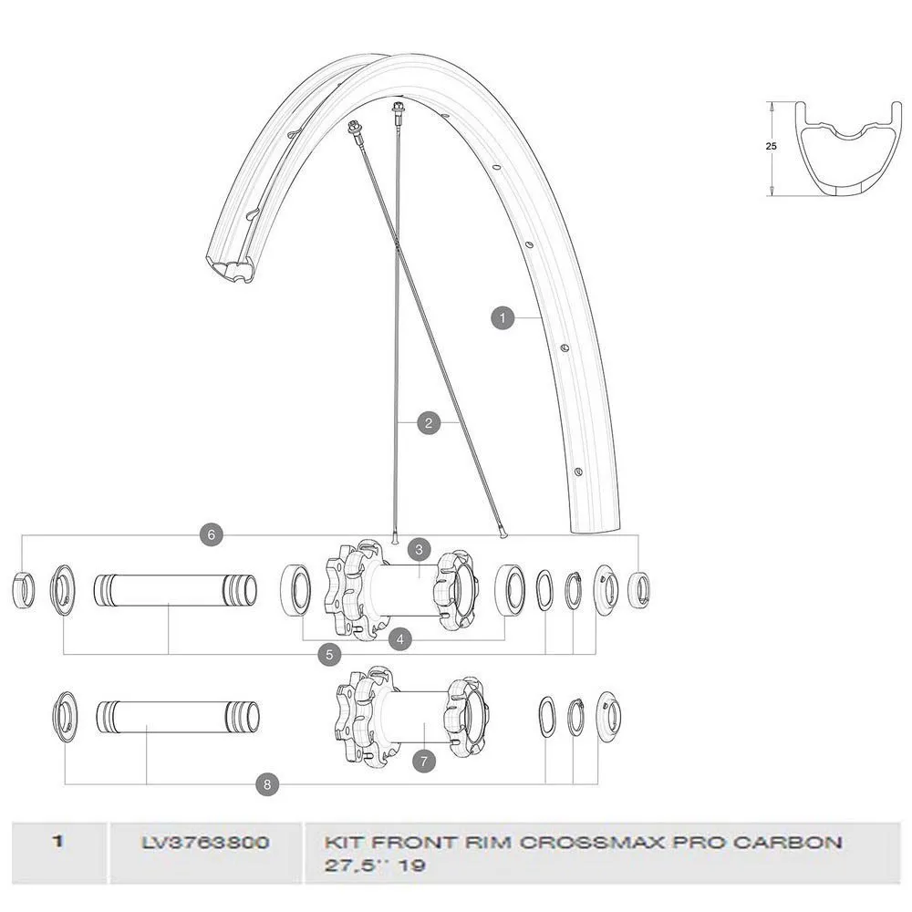Mavic Crossmax Pro Carbon 19 Vorderradfelge