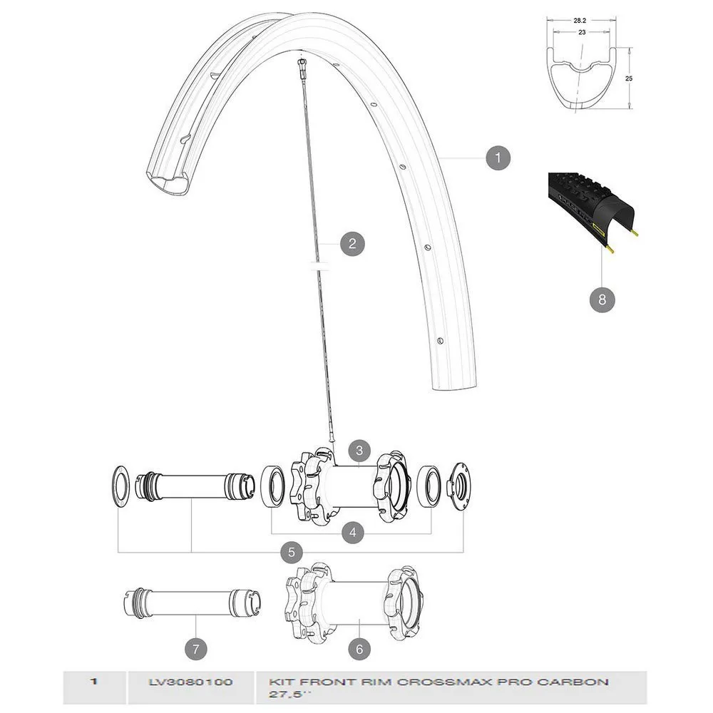 Mavic Crossmax Pro Carbon Vorderradfelge Mavic Crossmax Pro Carbon Vorderradfelge