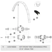 Mavic Crossmax Pro Tubeless Vorderradfelge Mavic Crossmax Pro Tubeless Vorderradfelge