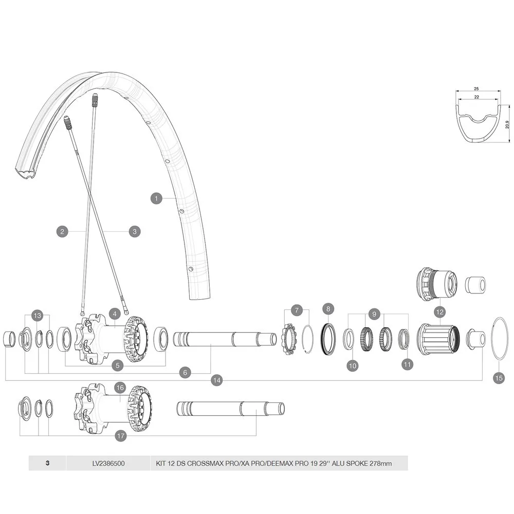 Mavic Crossmax Pro/xa Pro/deemax Pro 29 Rear Right Speiche 12 Einheiten, Black, 278mm Mavic Crossmax Pro/xa Pro/deemax Pro 29 Rear Right Speiche 12 Einheiten, Black, 278mm
