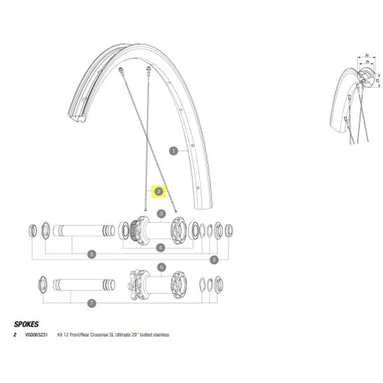 Mavic Crossmax Sl Ultimate Speichen 12 Einheiten, Silver, 293mm Mavic Crossmax Sl Ultimate Speichen 12 Einheiten, Silver, 293mm