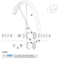Mavic Deemax Dh 27.5 J-bent Speichen 14 Einheiten Mavic Deemax Dh 27.5 J-bent Speichen 14 Einheiten