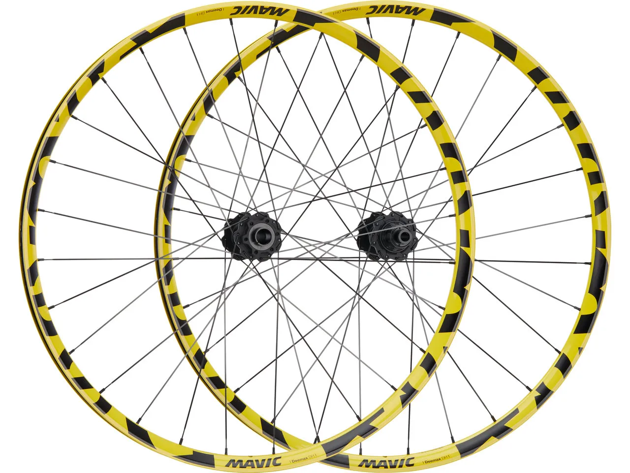Mavic Deemax DH Yellow Limited Edition Disc 6-Loch 29" Laufradsatz, Gelb, 29" Satz (VR 20 x 110 Boost + HR 12 x 157) SRAM XD Mavic Deemax DH Yellow Limited Edition Disc 6-Loch 29" Laufradsatz, Gelb, 29" Satz (VR 20 x 110 Boost + HR 12 x 157) SRAM XD