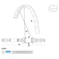 Mavic Deemax Elite/e-xa Elite 27.5 2019 Front Speichen 14 Einheiten Mavic Deemax Elite/e-xa Elite 27.5 2019 Front Speichen 14 Einheiten