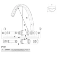 Mavic Deemax Elite/e-xa Elite 29 2019 Front Speichen 14 Einheiten Mavic Deemax Elite/e-xa Elite 29 2019 Front Speichen 14 Einheiten