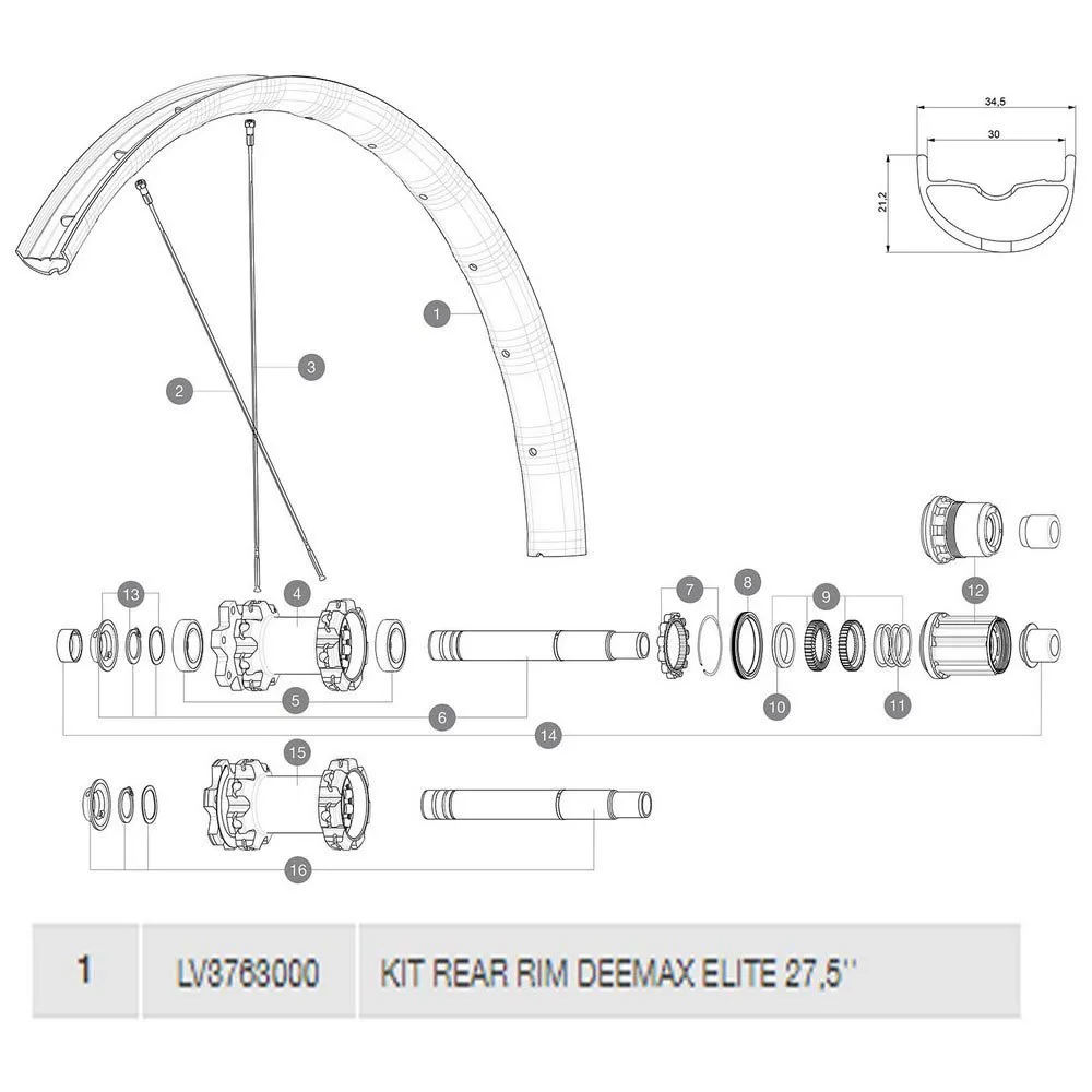 Mavic Deemax Elite Hinterradfelge Mavic Deemax Elite Hinterradfelge