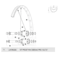 Mavic Deemax Pro 19 Vorderradfelge Mavic Deemax Pro 19 Vorderradfelge