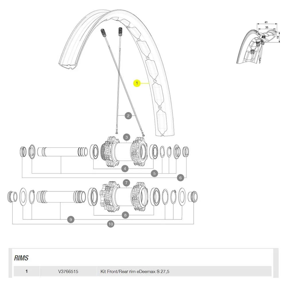 Mavic Deemax S 29´´ Speichen