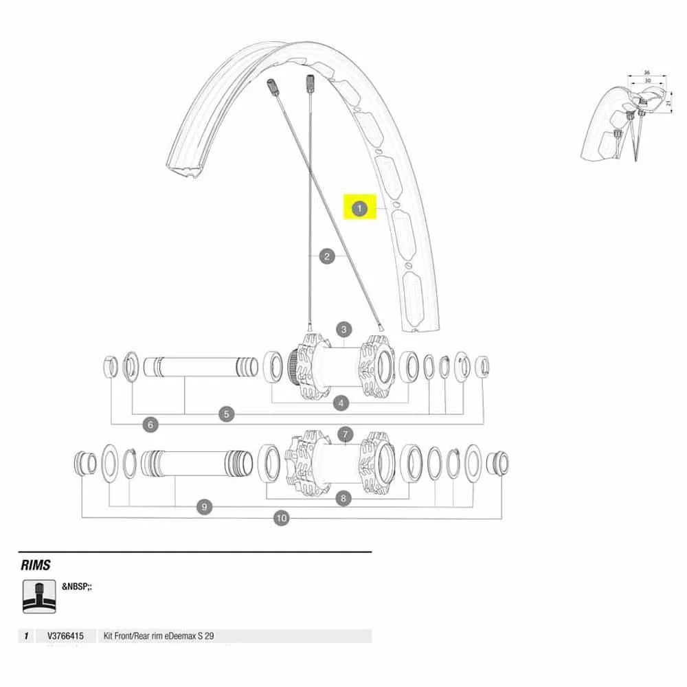 Mavic Deemax S 29´´ Speichen Mavic Deemax S 29´´ Speichen
