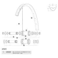 Mavic E-crossmax 29 Linke Speichen 14 Einheiten Mavic E-crossmax 29 Linke Speichen 14 Einheiten