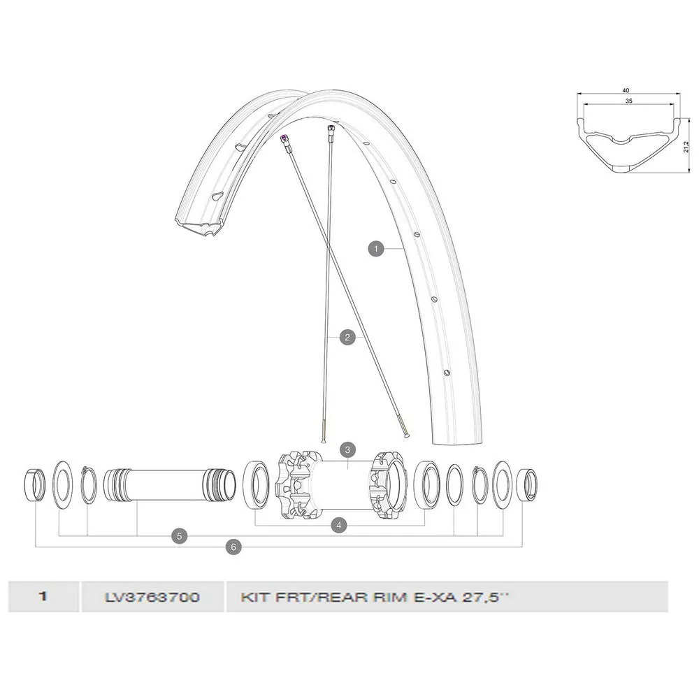 Mavic E-xa Felge, Black, 650B - 27.5" Mavic E-xa Felge, Black, 650B - 27.5"
