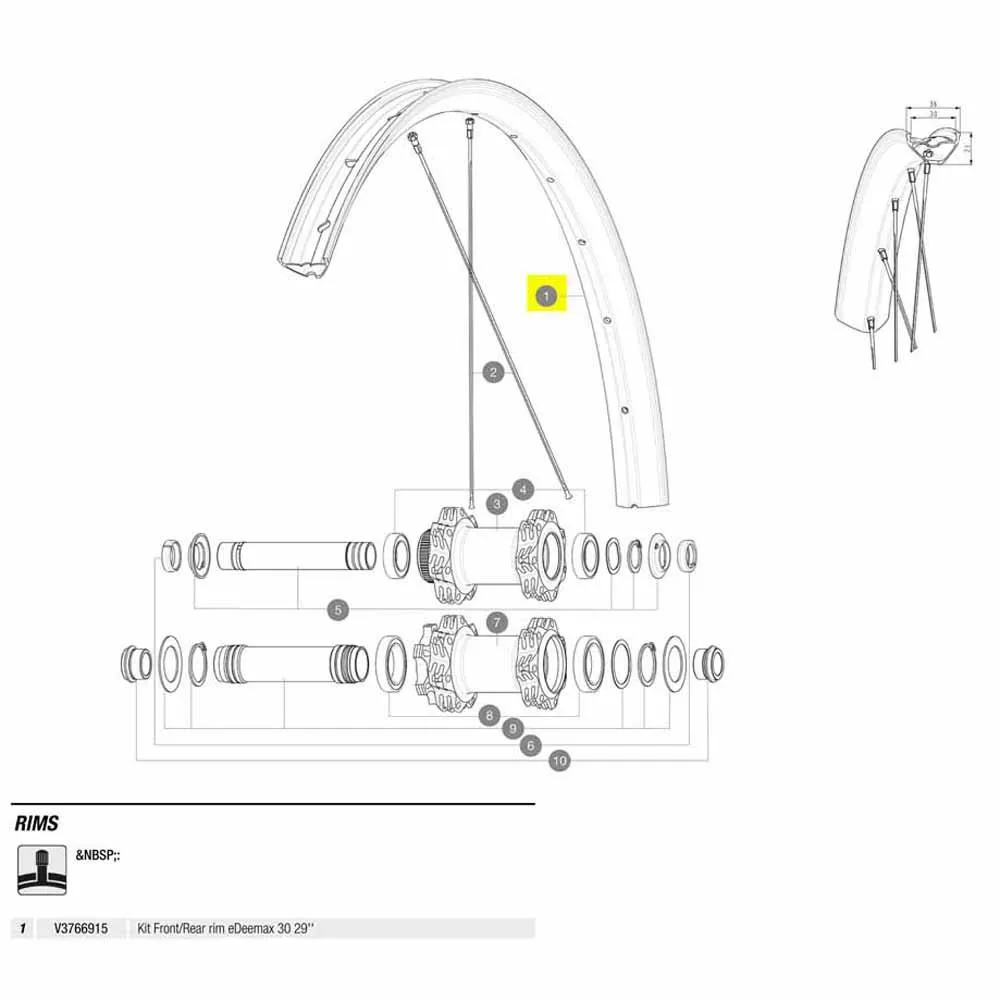 Mavic Edeemax 30 29´´ Speichen, Black, 29" Mavic Edeemax 30 29´´ Speichen, Black, 29"