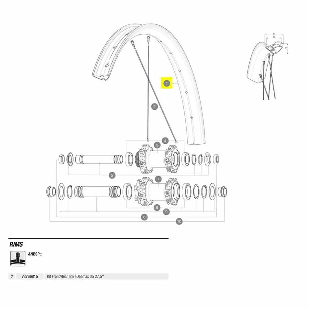Mavic Edeemax 35 27.5´´ Speichen, Black, 27.5" Mavic Edeemax 35 27.5´´ Speichen, Black, 27.5"