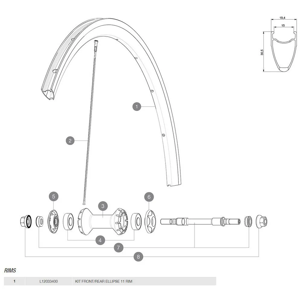 Mavic Elipse 11 Felge, Black, 700 - 28" 20H Mavic Elipse 11 Felge, Black, 700 - 28" 20H