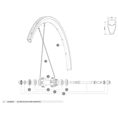 Mavic Ellipse Rear Axle And Fork Supports Lager, Black, One Size Mavic Ellipse Rear Axle And Fork Supports Lager, Black, One Size