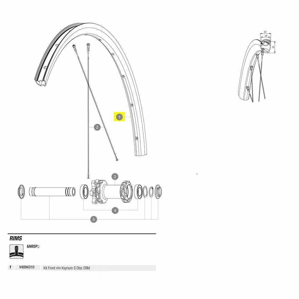 Mavic Front Ksyrium S Disc Ebm Rennradfelge, Black, 700 - 28" Mavic Front Ksyrium S Disc Ebm Rennradfelge, Black, 700 - 28"