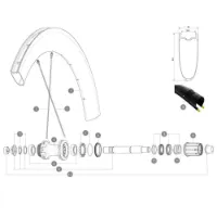 Mavic Id360 Hinterradnabenachse Mavic Id360 Hinterradnabenachse