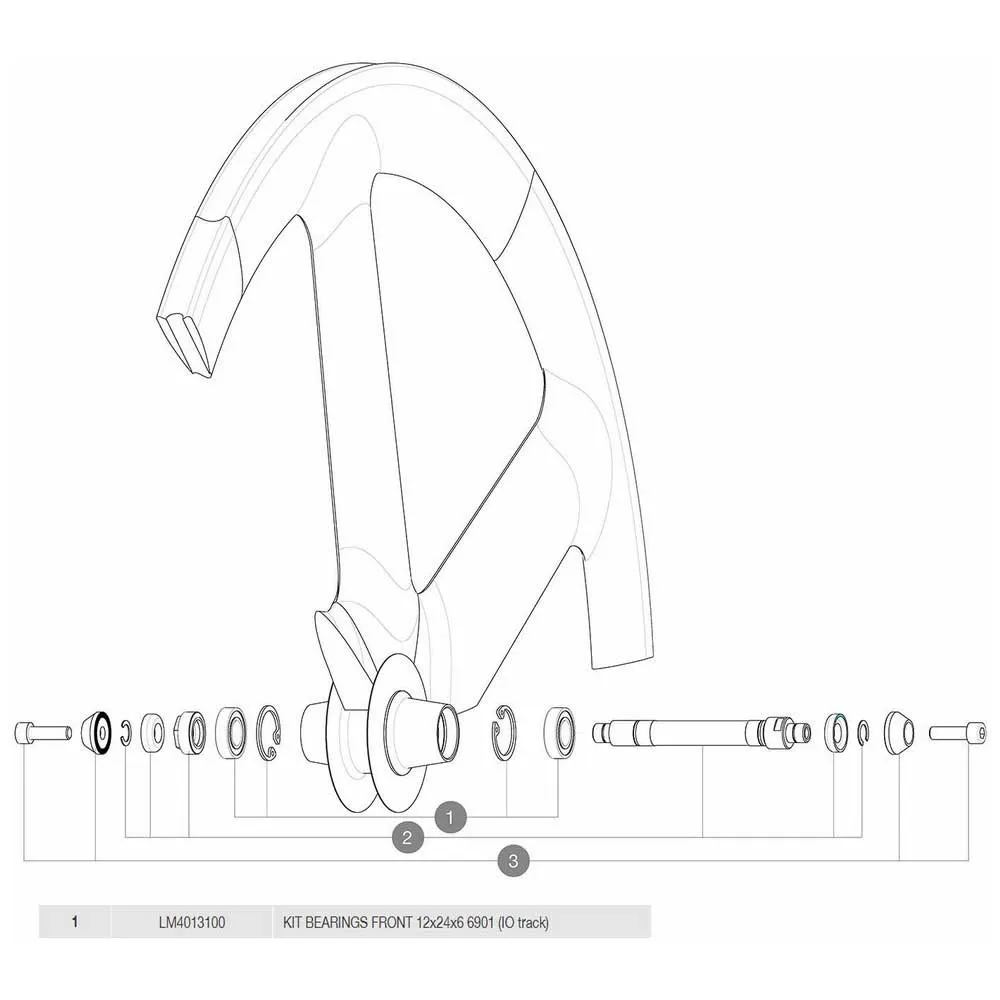Mavic Io Track Vorderradnabenlager, Silver / black, 12 x 24 x 6mm Mavic Io Track Vorderradnabenlager, Silver / black, 12 x 24 x 6mm