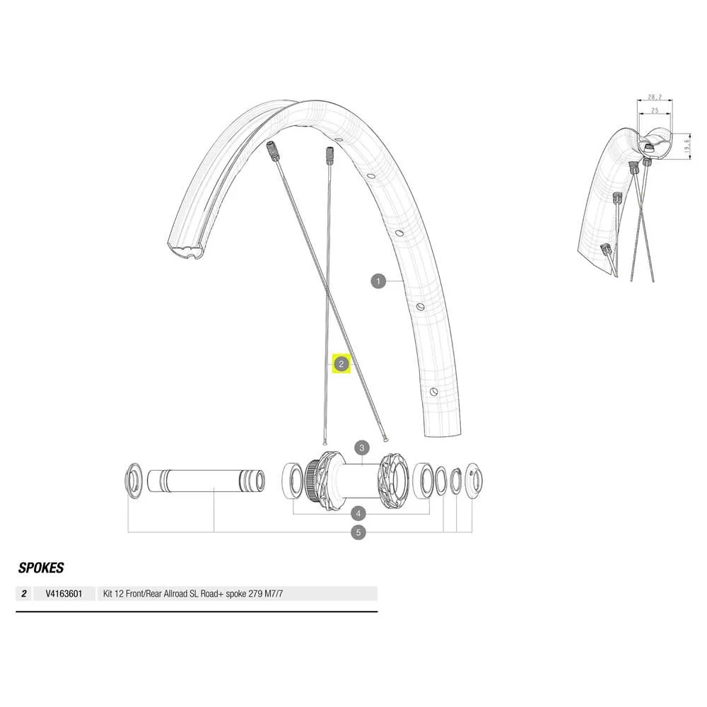 Mavic Kit 12 Front/rear Allroad Sl Road Speichen, Black, 279mm Mavic Kit 12 Front/rear Allroad Sl Road Speichen, Black, 279mm