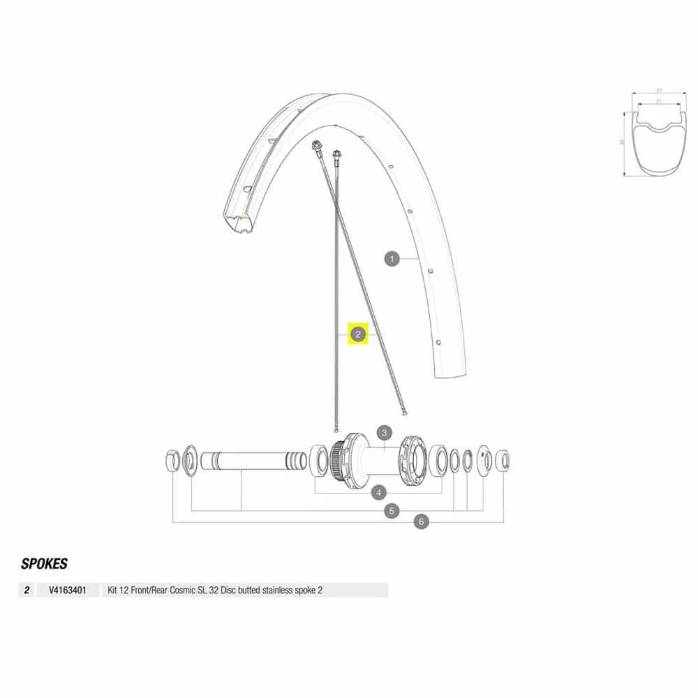 Mavic Kit 12 Front/rear Cosmic Sl 32 Disc Speichen, Black, 284mm Mavic Kit 12 Front/rear Cosmic Sl 32 Disc Speichen, Black, 284mm