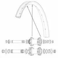 Mavic Kit 14 Front Edeemax 27.5´´ Speichen Mavic Kit 14 Front Edeemax 27.5´´ Speichen
